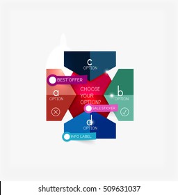 Paper infographic template. For banners, business backgrounds and presentations