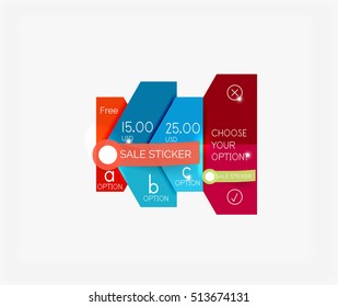 Paper infographic template. For banners, business backgrounds and presentations