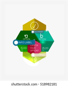 Paper infographic template. For banners, business backgrounds and presentations