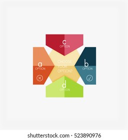 Paper infographic template. For banners, business backgrounds and presentations