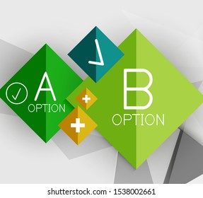 Paper infographics option geometric design. Vector art