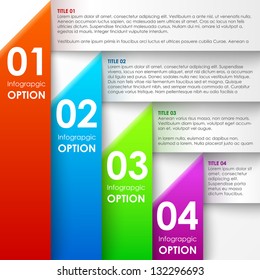 Paper infographics options banner. Vector illustration