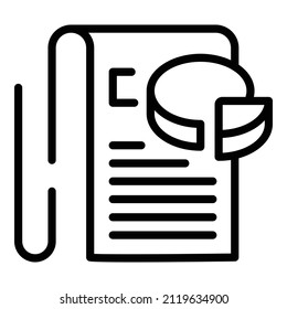 Paper investment icon outline vector. Money finance. Market campaign