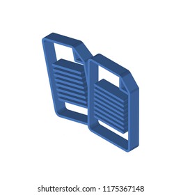 Paper isometric left top view 3D icon