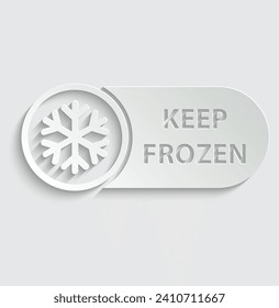 paper keep frozen food icon vector snowflake stiker  cold temperature 