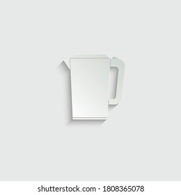icono de Kettle de papel - signo vectorial