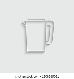 paper Kettle icon - vector sign