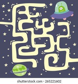 Paper kids labyrinth game