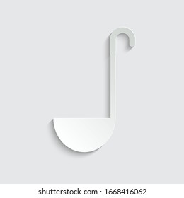 paper Kitchen ladle icon isolated on white background. Cooking icon. 