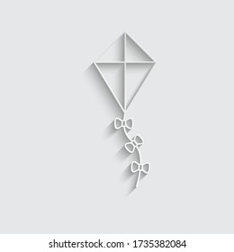 signo vectorial de icono de cometa de papel