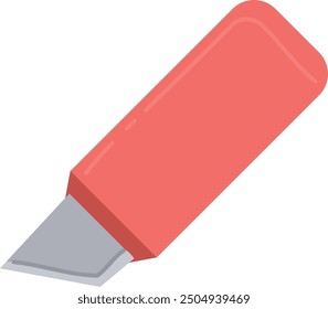 Paper knife color icon. Craft cutting tool