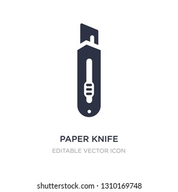 paper knife icon on white background. Simple element illustration from Food concept. paper knife icon symbol design.