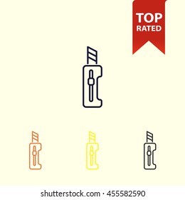 paper knife line icon