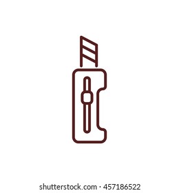 paper knife line icon