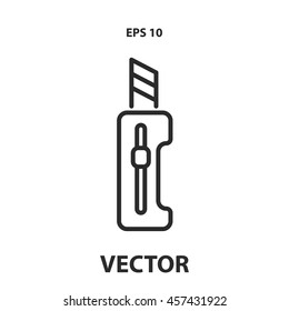 paper knife line icon