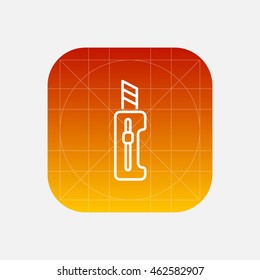 paper knife line icon