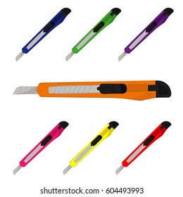 paper knife, stationery, vector illustration