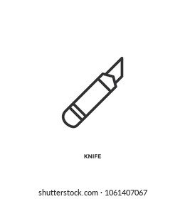 Paper knife vector icon