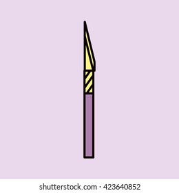 Paper knife. Vector icon.