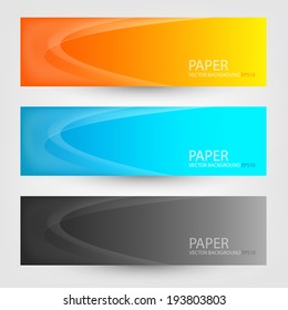 paper label background set on white background for text and message design 