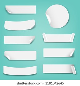 Paper Label Isolated Mint Background With Gradient Mesh, Vector Illustration