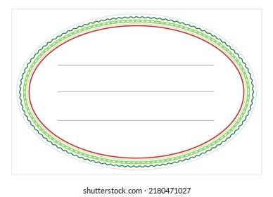 Paper label for school, office and kitchen,
Vector illustration isolated on white background
