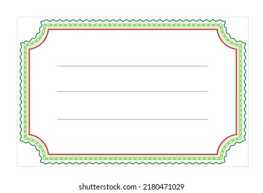 Paper label for school, office and kitchen,
Vector illustration isolated on white background
