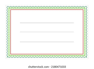 Paper label for school, office and kitchen,
Vector illustration isolated on white background
