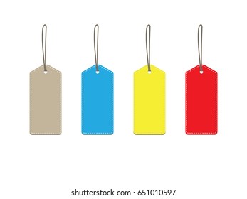 Paper labels. Flat design. isolated vectors.