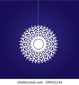 Paper lace doily, decorative snowflake