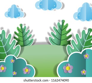 Paper landscape cartoons