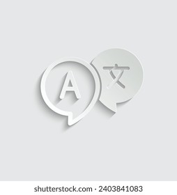 paper Language translation icon vector, change language icon 