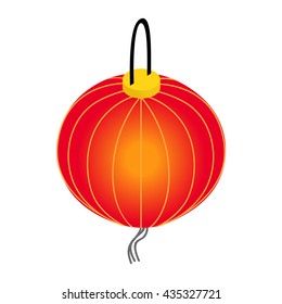 Paper lantern icon, isometric 3d style