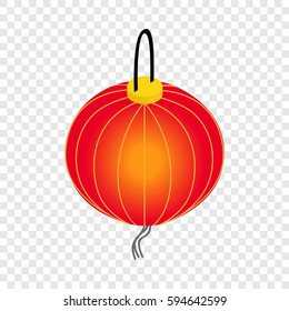 Paper lantern isometric icon 3d on a transparent background vector illustration