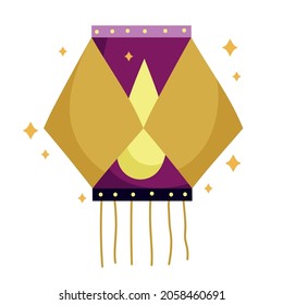paper lantern light flat icon