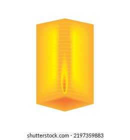 icono aislado de la luz de la linterna del papel