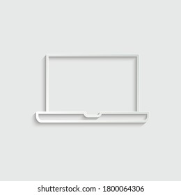 icono vectorial de portátil de papel. Icono de bloc de notas. Icono Smart Devices.  dispositivo electrónico