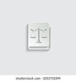 paper law book icon vector scale justice sign