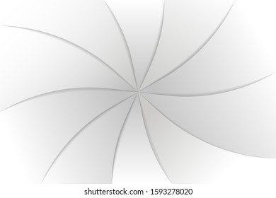 Paper layer art style of abstract grey and white spiral background.