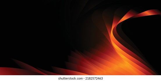 Paper layer circle black and red abstract background. Curves and lines use for banner, cover, poster, wallpaper, design with space for text