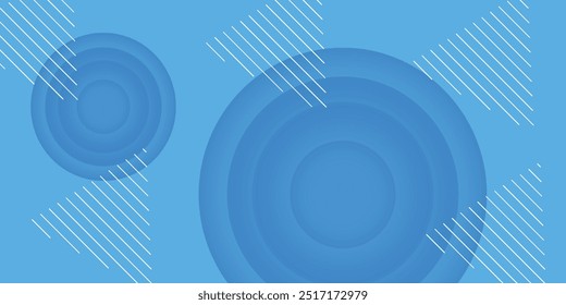 Fundo abstrato azul do círculo da camada de papel. Uso de forma redonda para banner, capa, cartaz, papel de parede, design com espaço para texto. vektor