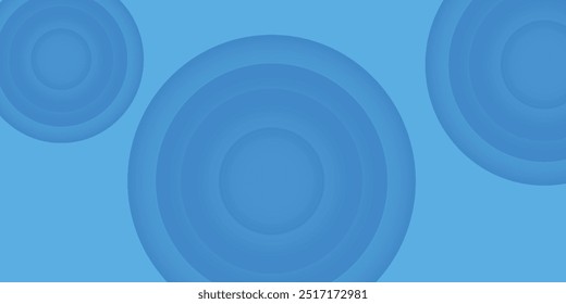 Paper layer circle blue abstract background. Round shape use for banner, cover, poster, wallpaper, design with space for text. vektor