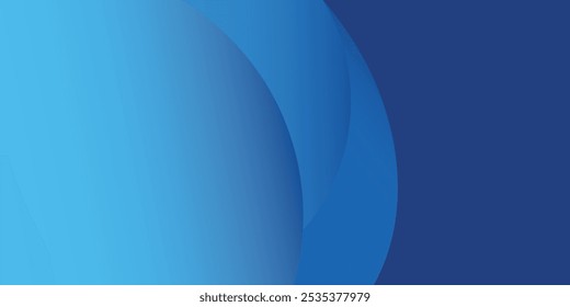 Papierschicht Kreis blauer abstrakter Hintergrund. Kurven und Linien für Banner, Cover, Poster, Tapete, Design mit Platz für Text