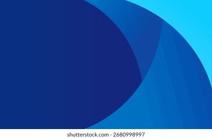 Paper layer circle blue abstract background. Curves and lines use for banner, cover, poster, wallpaper, design with space for text.