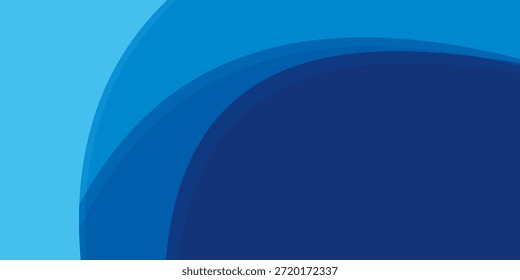 Papierschicht Kreis blauer abstrakter Hintergrund. Kurven und Linien für Banner, Cover, Poster, Tapete, Design mit Platz für Text.
