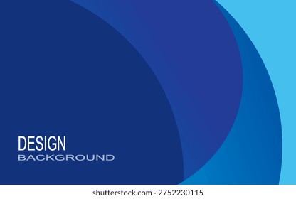 Paper layer circle blue abstract background. Curves and lines use for banner, cover, poster, wallpaper, design with space for text.