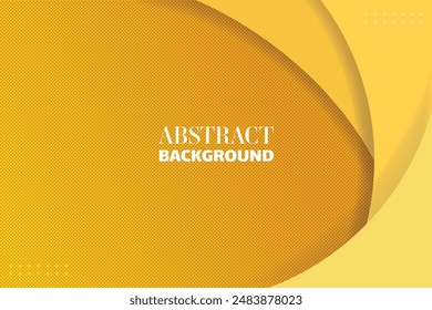 Paper layer circle Yellow abstract background ,perfect for modern design projects.Vector illustration