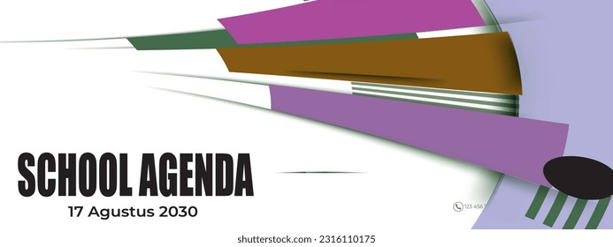 Fondo de diseño de pancartas geométricas abstractas de capa de papel