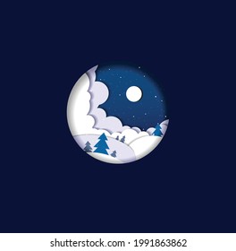 Paper layer night landscape design