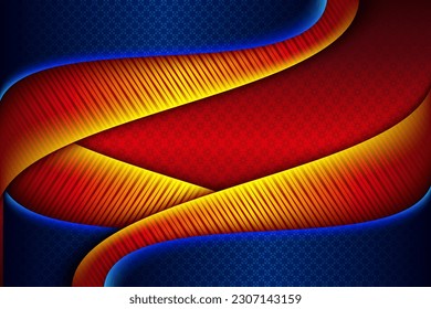 paper layer red and lines blue abstract geometrical background use for banner, cover, poster, wallpaper, presentation design